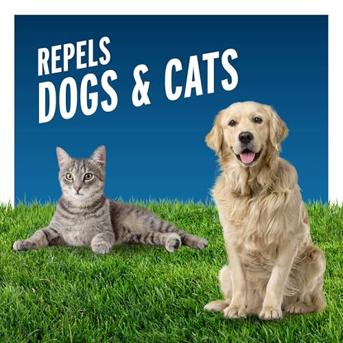 Liquid Fence repellent on a lush lawn deterring animal visits.