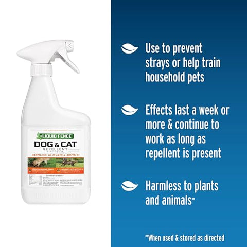 Liquid Fence spray nozzle shown for quick, targeted garden application.