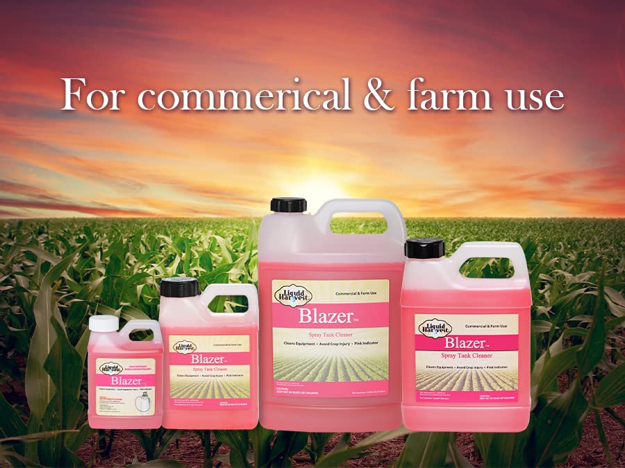 Liquid Harvest Blazer dosage for 100–300 gal tanks with 50 gal water.