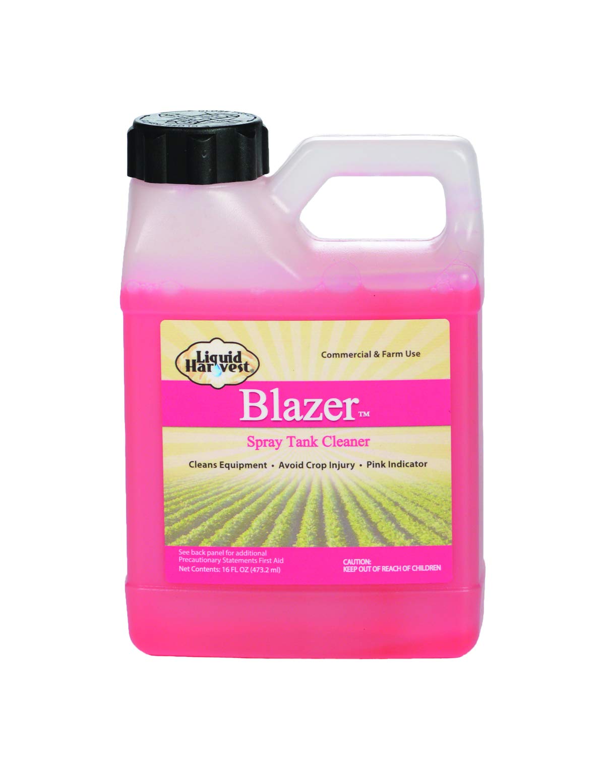 Liquid Harvest Blazer pink spray tank cleaner visibly shows cleaning progress for tanks