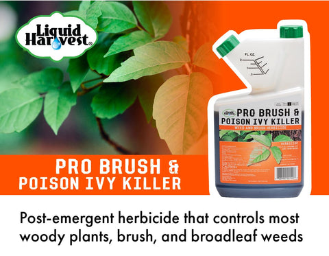 Liquid Harvest concentrate enables post-emergent control of woody plants and broadleaf weeds