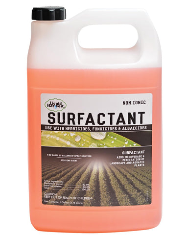 Liquid Harvest Concentrated Surfactant bottle boosts herbicide penetration and uniform coverage