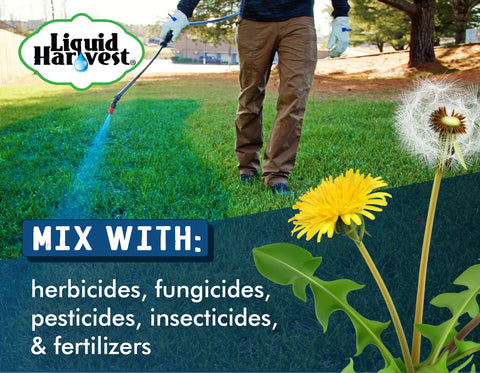 Liquid Harvest Lazer Blue provides a visual guide to improve application accuracy.