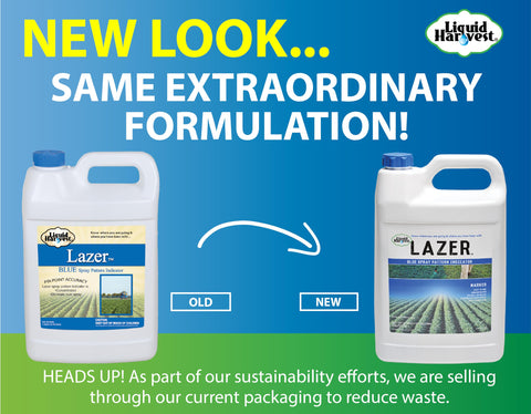 Liquid Harvest Lazer Blue pour demonstrates easy mixing with water-based sprays.