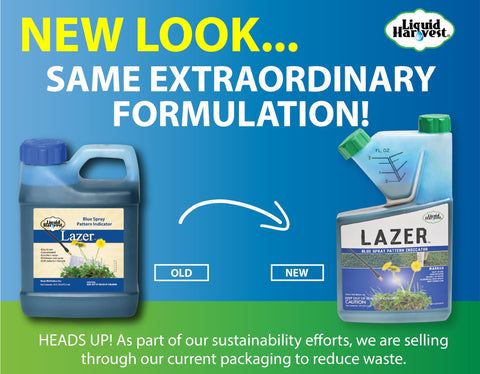 Liquid Harvest Lazer Blue drift-detection aids targeted treatment and cost savings.