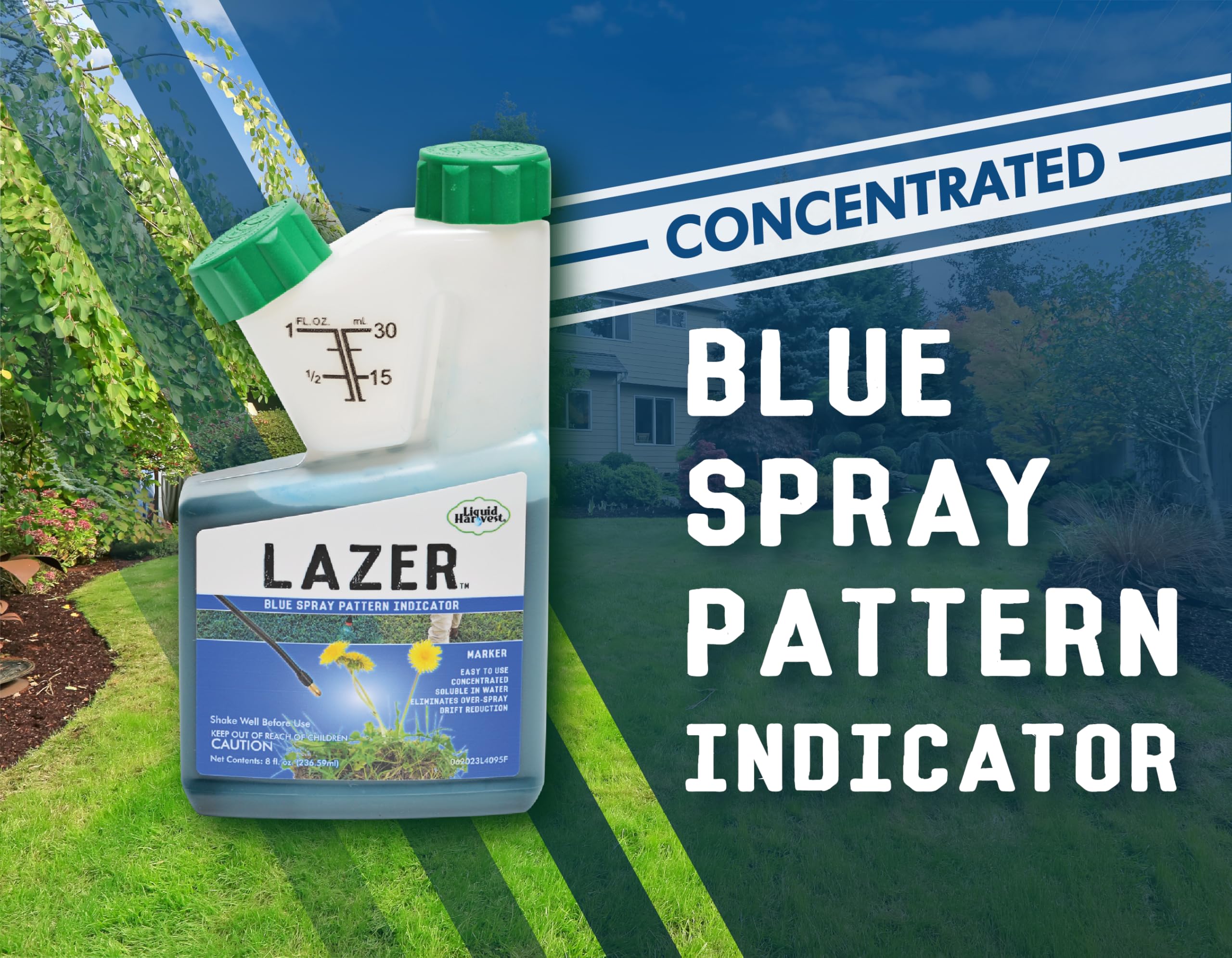 Liquid Harvest Lazer Blue is easy to attach to your sprayer for instant feedback.