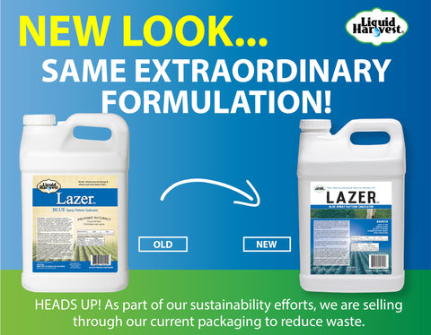 Liquid Harvest Lazer Blue sprayer attachment-ready indicator for quick, accurate spraying.
