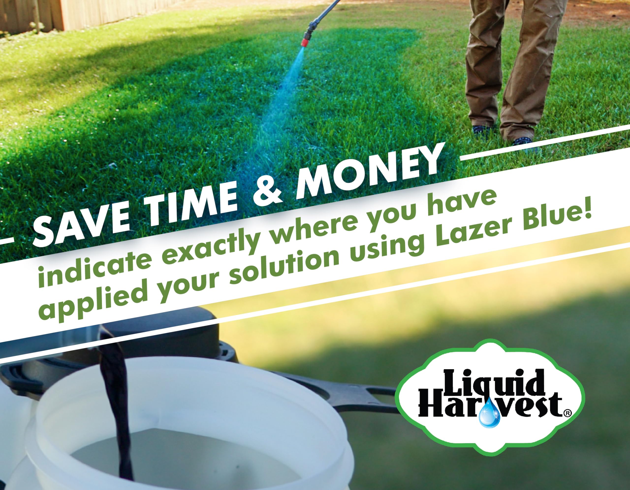 Liquid Harvest Lazer Green marker mixed with water-based solution for application