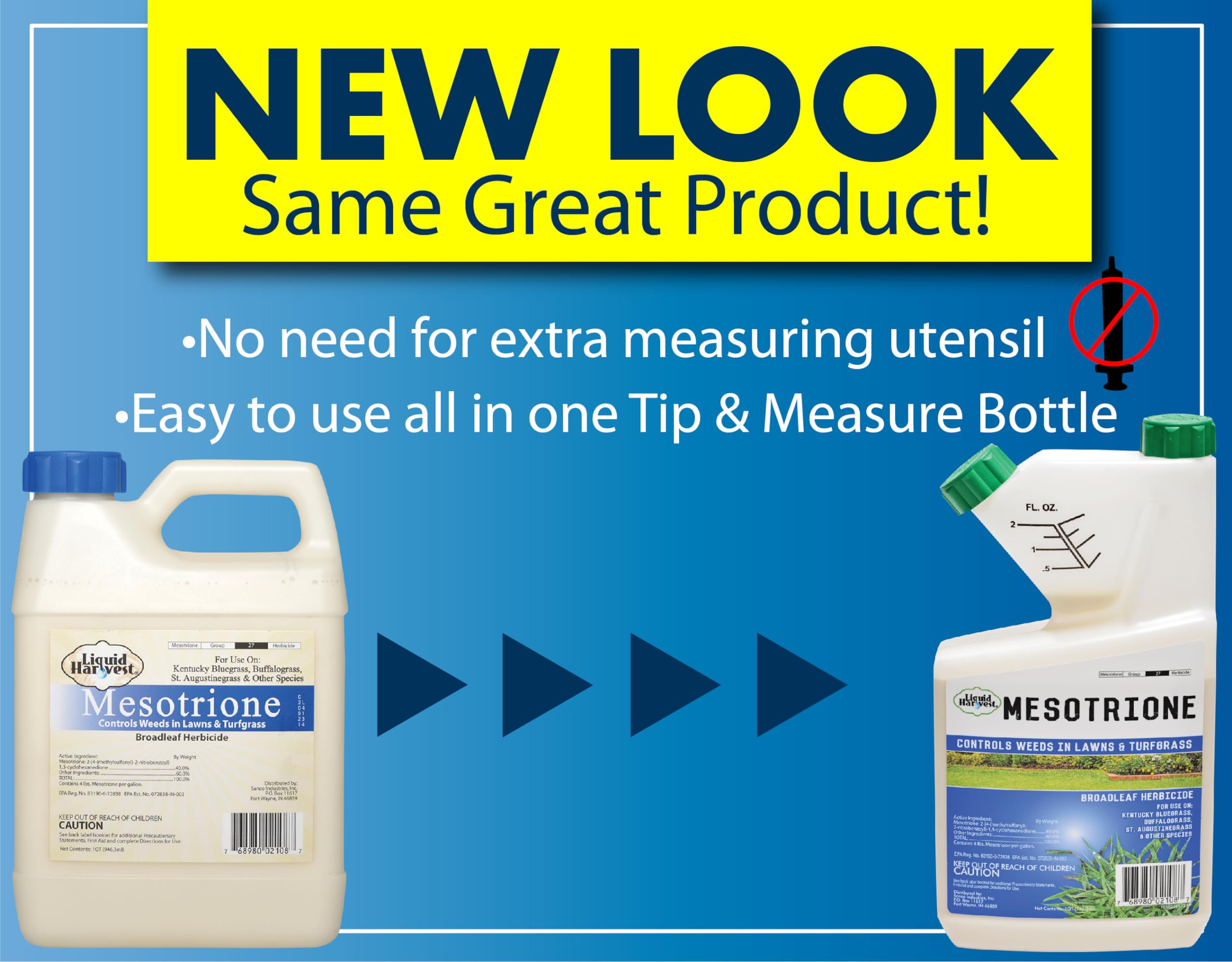 Liquid Harvest Mesotrione dormant-bermudagrass-use targets weeds during dormancy