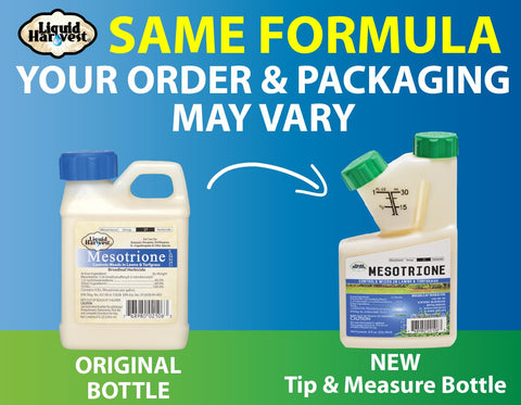 Liquid Harvest Mesotrione sprayer-water-activation illustrates rainfall activation.