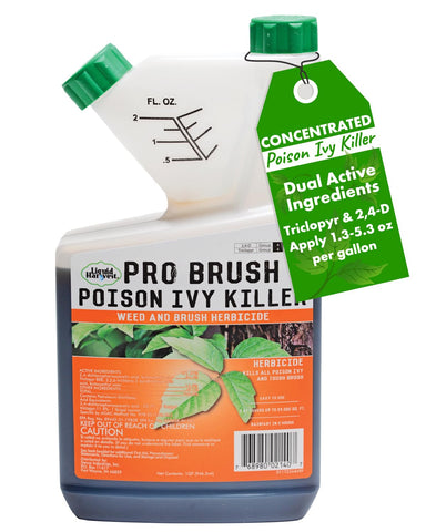 Liquid Harvest Pro Brush Poison Ivy Killer 32oz bottle for tough weed control
