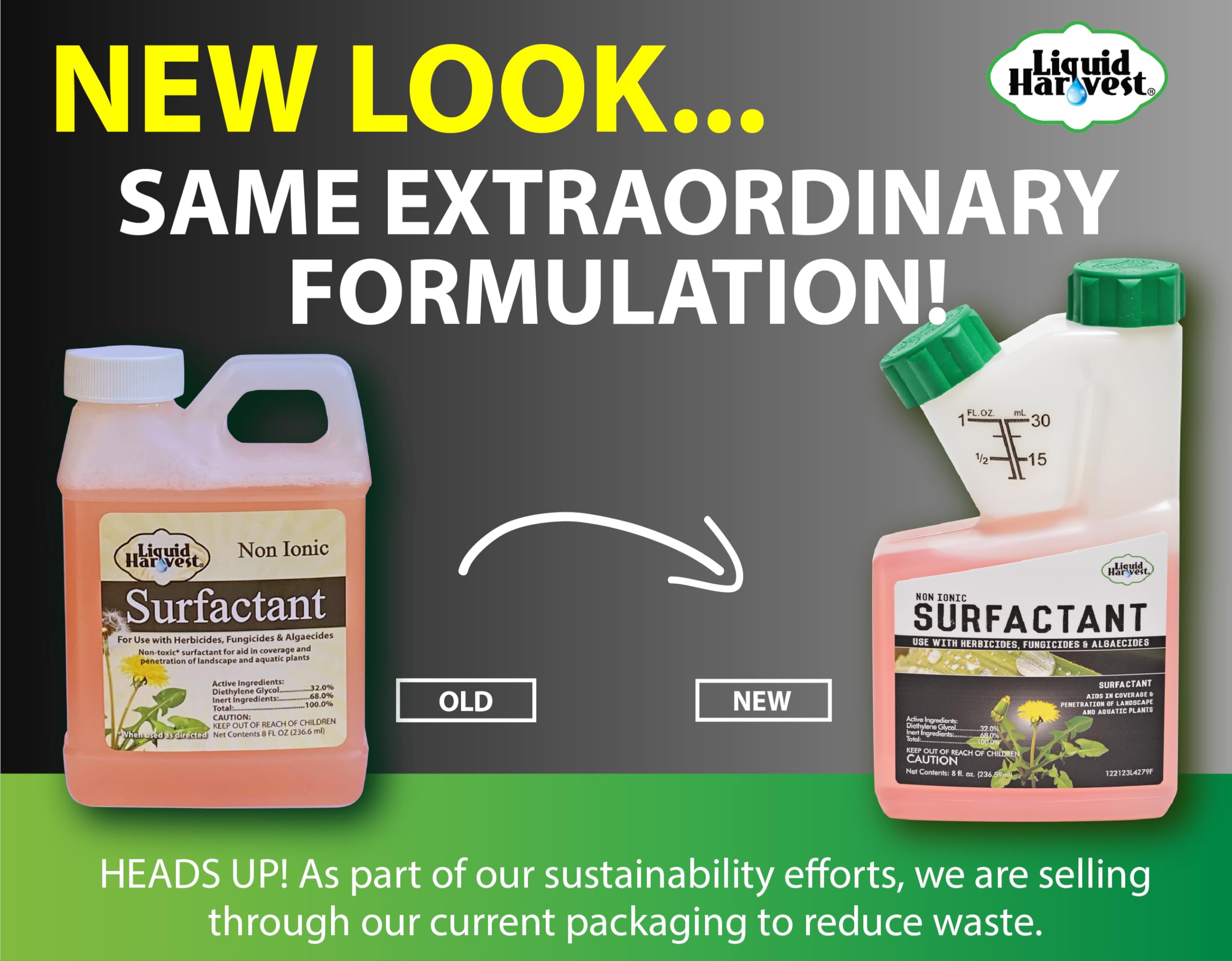 Liquid Harvest mixing with herbicide scene illustrating preparation