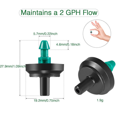 LiquiDrip inline drippers pack shown for precise drip distribution in tubing.