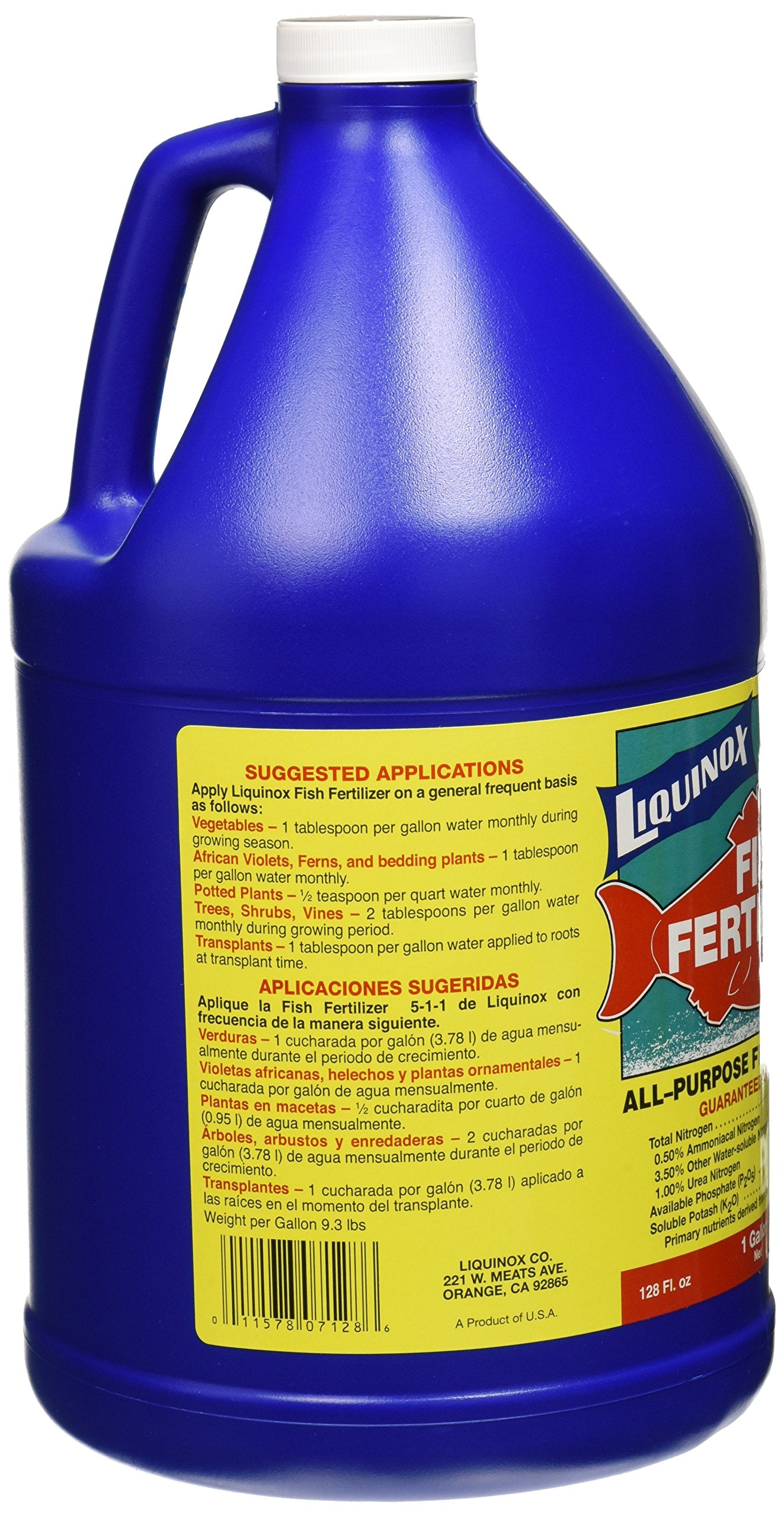 Liquinox fish emulsion applied to flowering plants for vibrant foliage