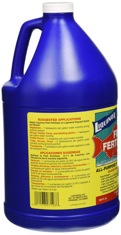 Liquinox fish emulsion applied to flowering plants for vibrant foliage