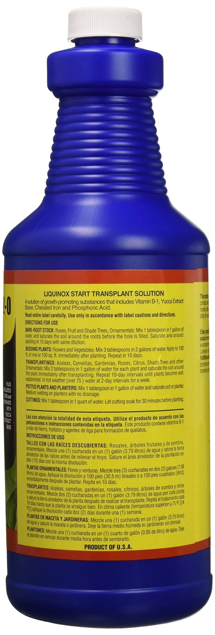 Liquinox liquid close-up showing clear solution for root zone application.