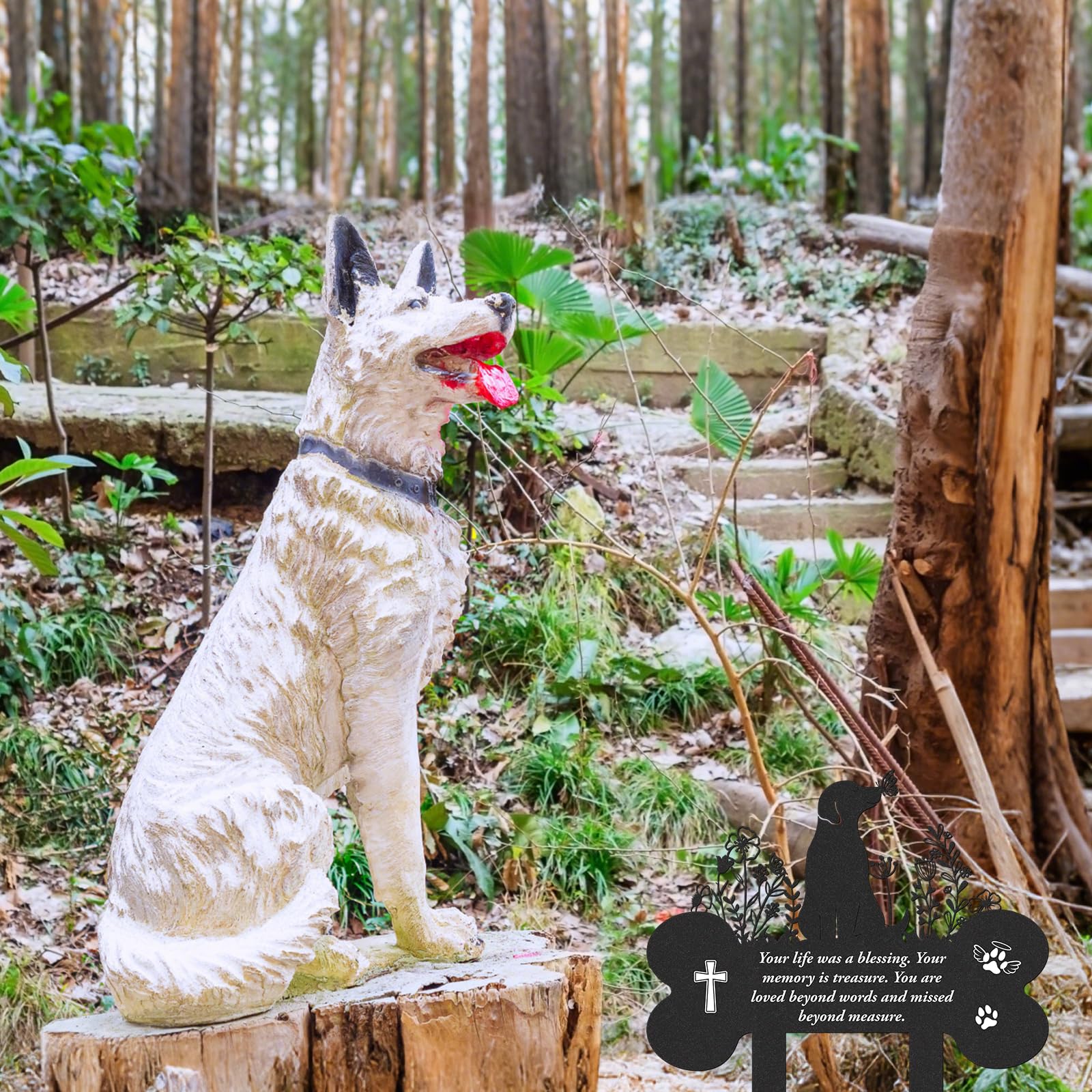 LIRAVENO durable pet remembrance stake ready for garden display