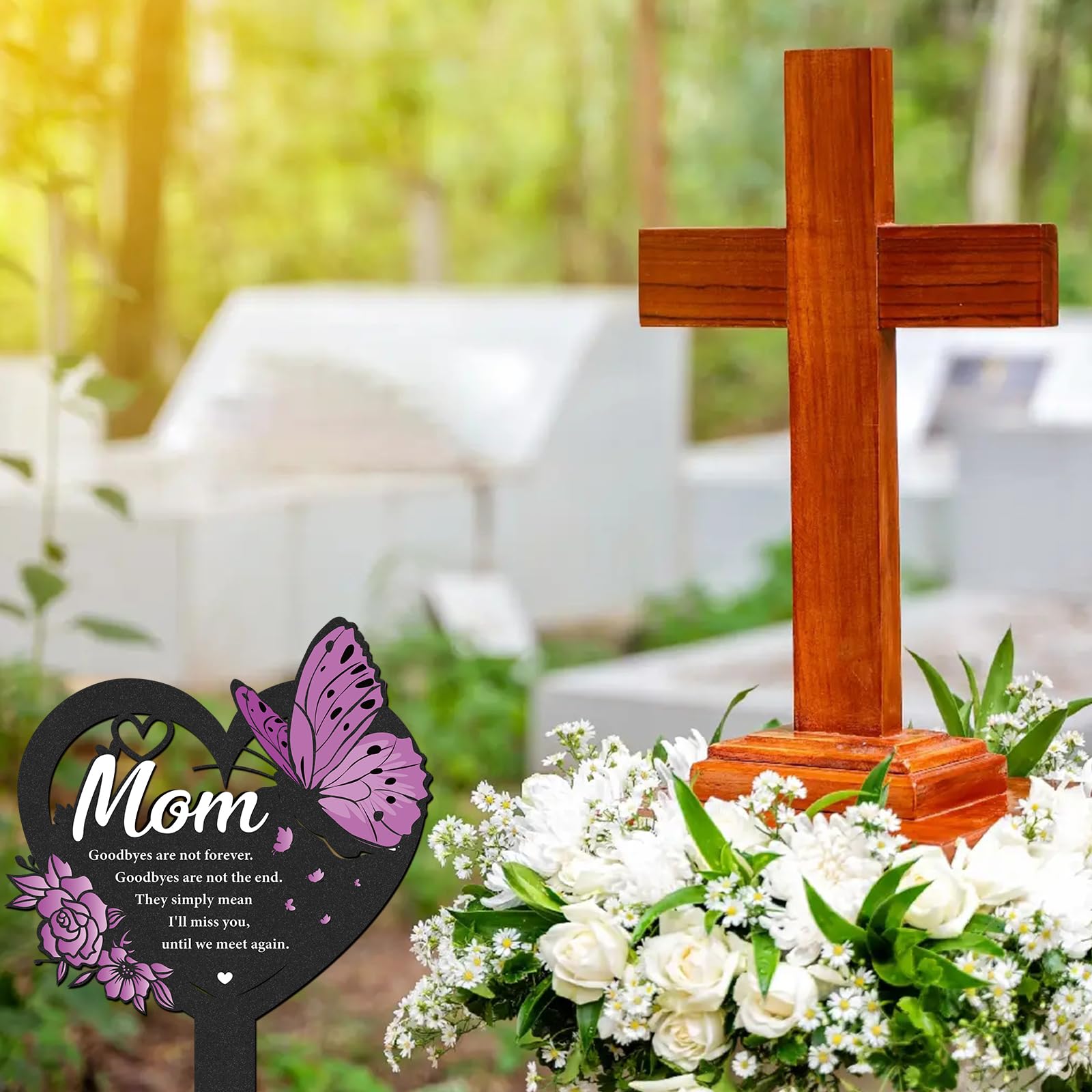 LIRAVENO outdoor garden stake enhances home memorial display
