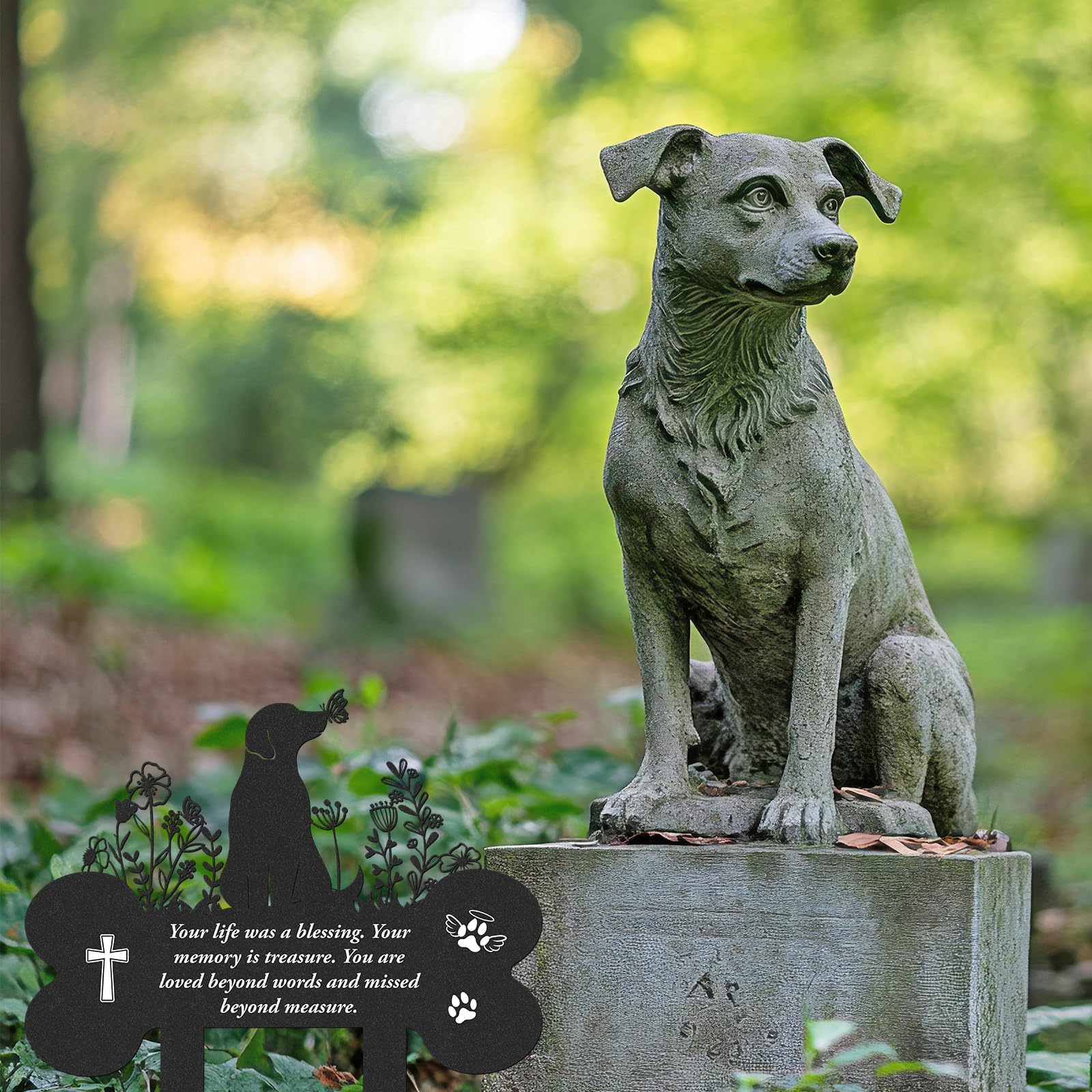 LIRAVENO outdoor grave marker suitable for gardens and yards