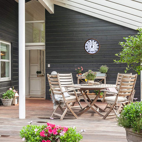 Lirches indoor outdoor thermometer with glass lens suits homes