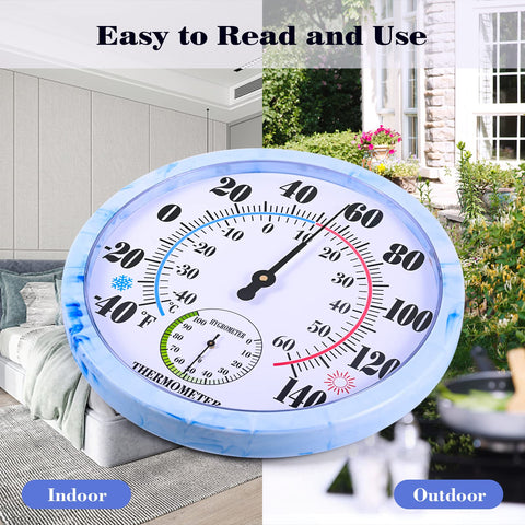 Lirches indoor-outdoor wall thermometer suits home and garden spaces