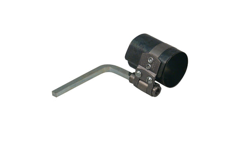 Lisle 18500 small engine ring compressor enables quick, even ring installation.