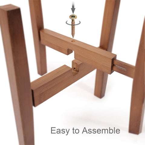 Plant stand with anti-slip pads protecting floors and stabilizing pots