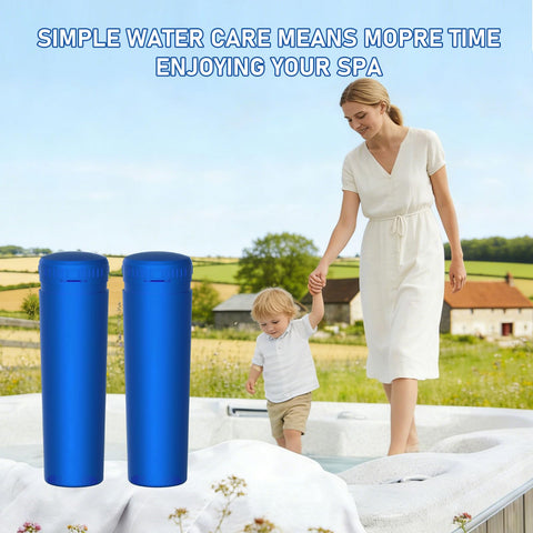 Lisyee mineral cartridge installation shows easy, hassle-free spa setup
