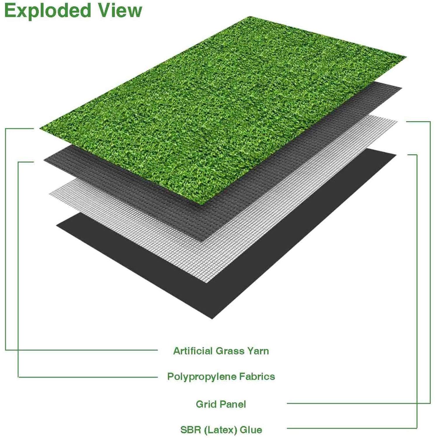 LITA artificial grass turf ground-view demonstrates even coverage ideal for patios and decks.