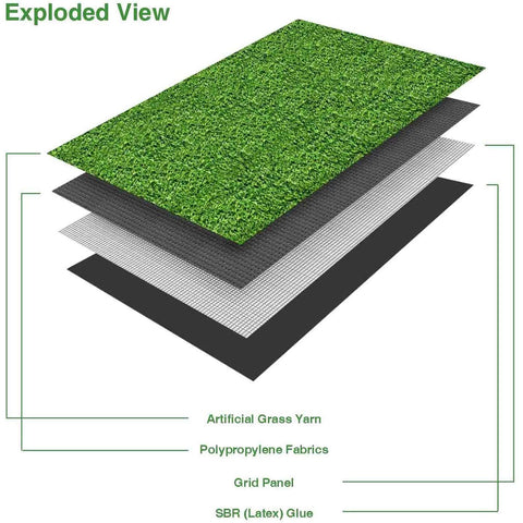 LITA artificial grass turf ground-view demonstrates even coverage ideal for patios and decks.