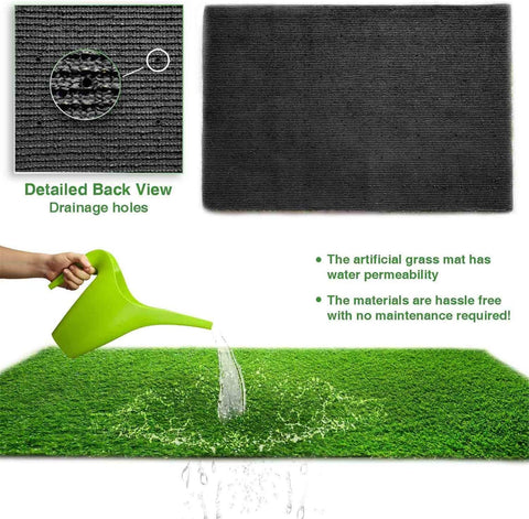 LITA Realistic Deluxe Artificial Grass dog-friendly play-area demonstrates safe, soft surface.
