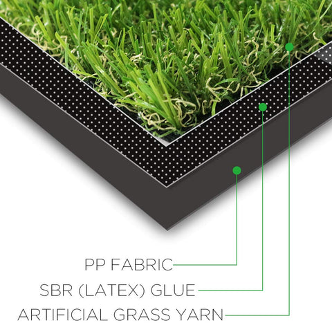 LITA rubber-backed grass with drainage holes enables easy outdoor installation.