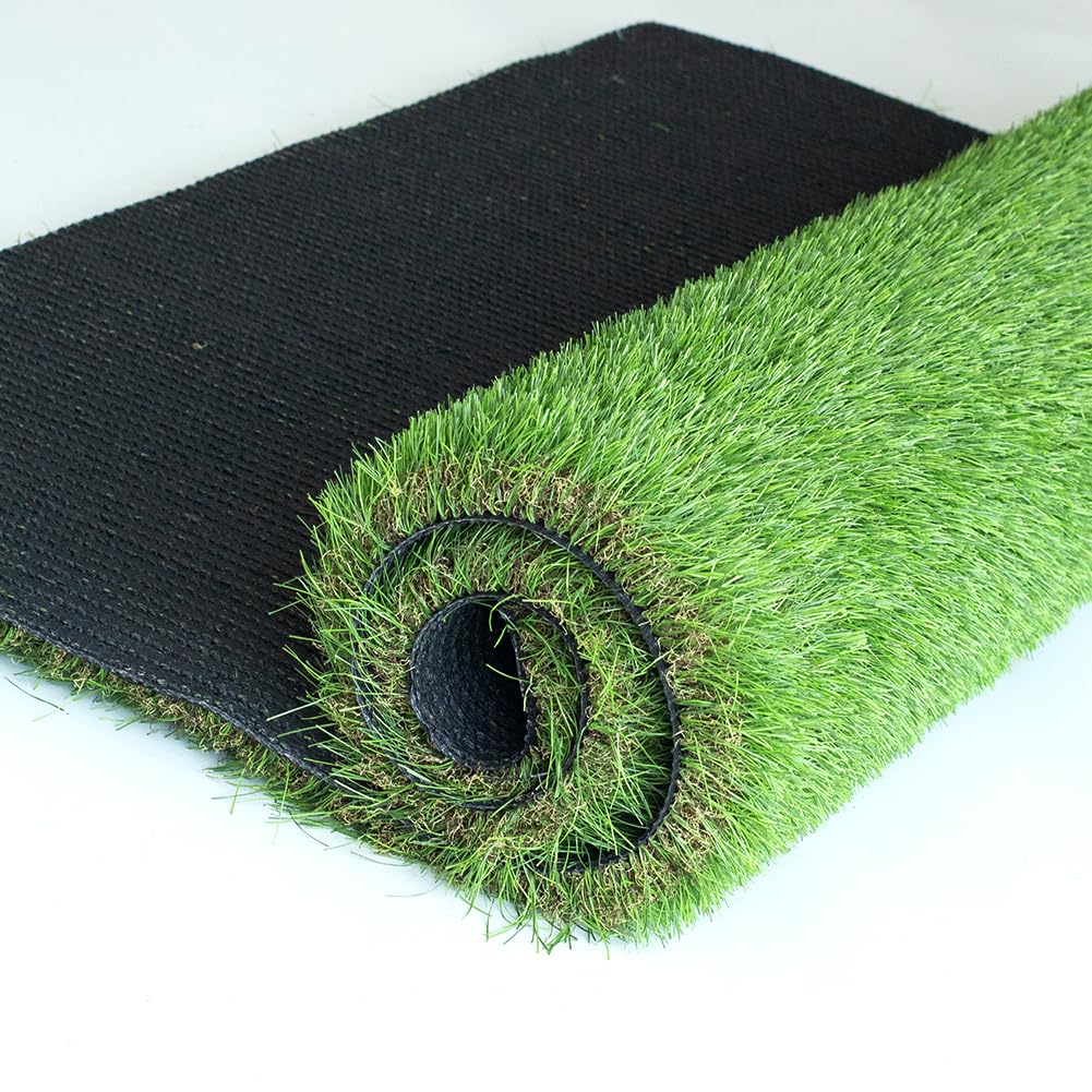 LITA thick artificial grass 4x10ft close-up shows lush fiber texture for year-round greenery.
