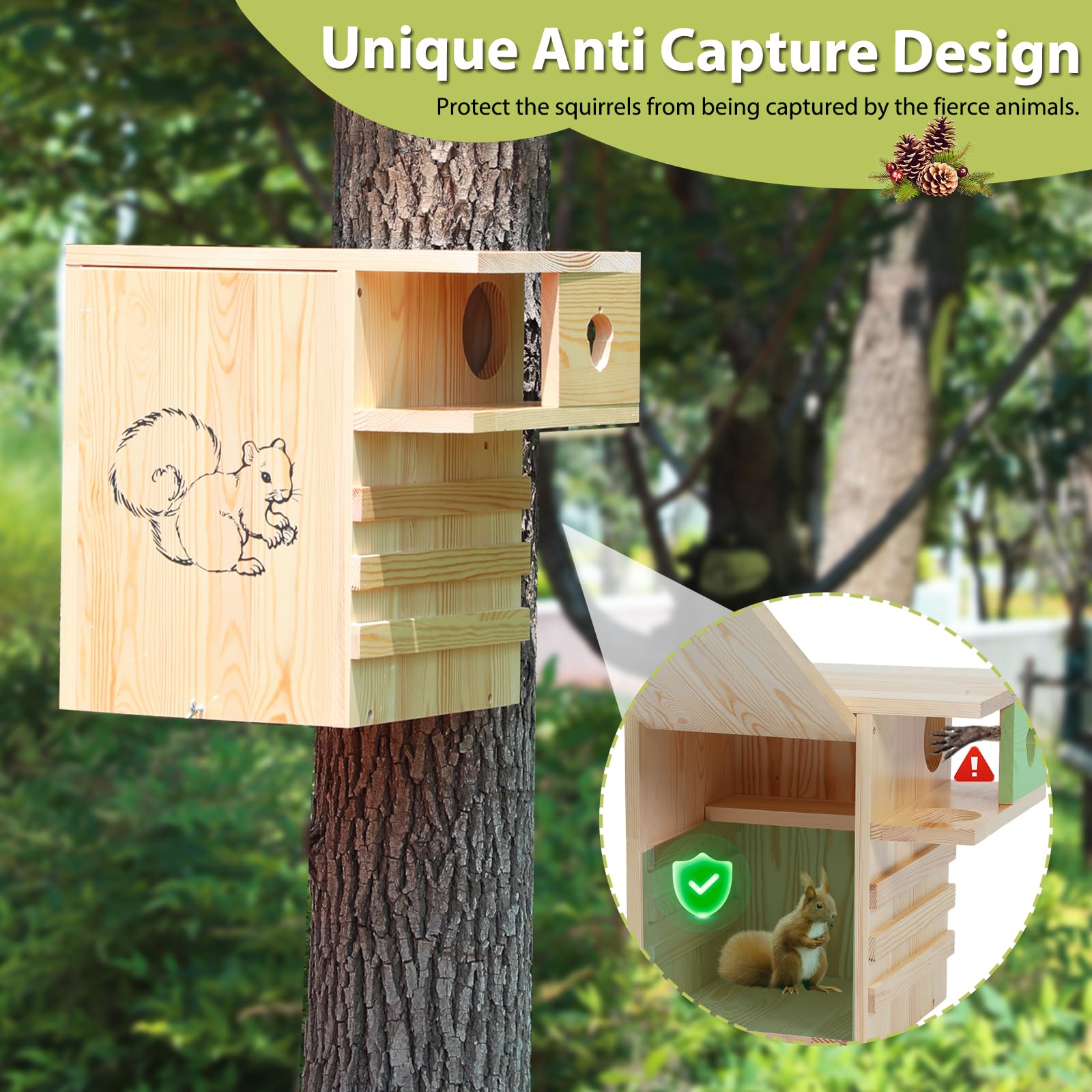 LitaiL anti-slip ladder and internal platform support safe entry for small wildlife.