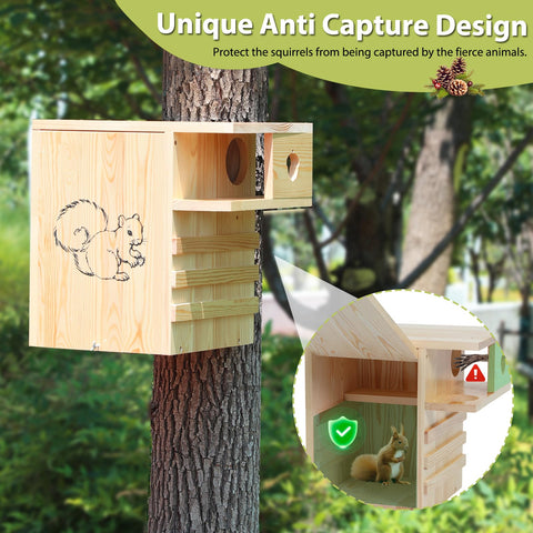 LitaiL anti-slip ladder and internal platform support safe entry for small wildlife.