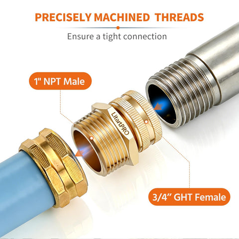 LitartPRO lead-free brass body designed for durable outdoor connections