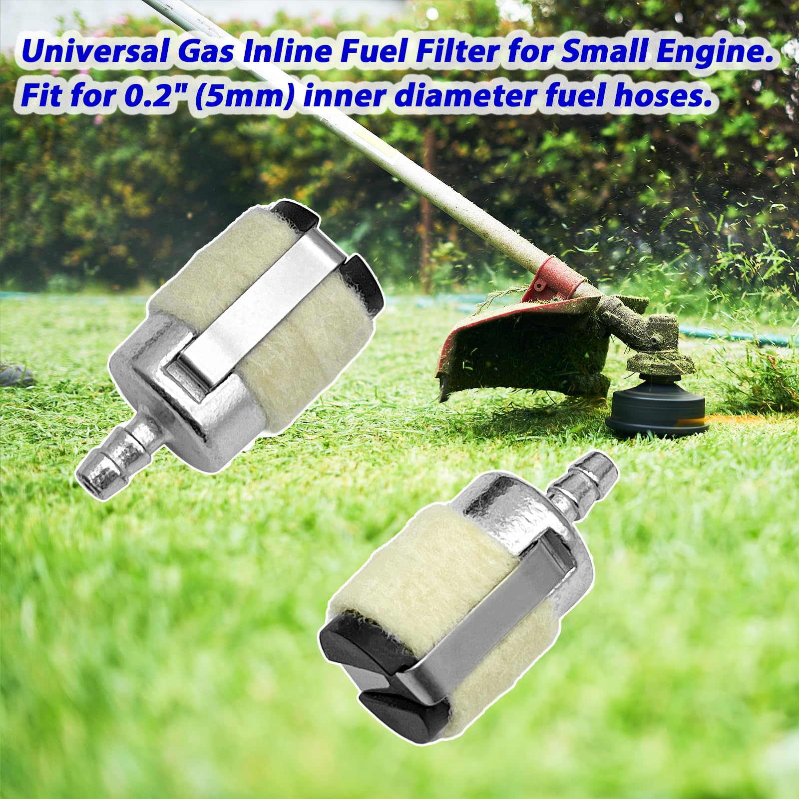 LiteTour 0.2-inch inline fuel filter close-up for precise hose fit