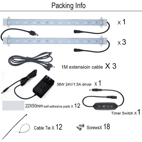 Litever Grow Light Strip Kit timer feature enabling automated daily cycles
