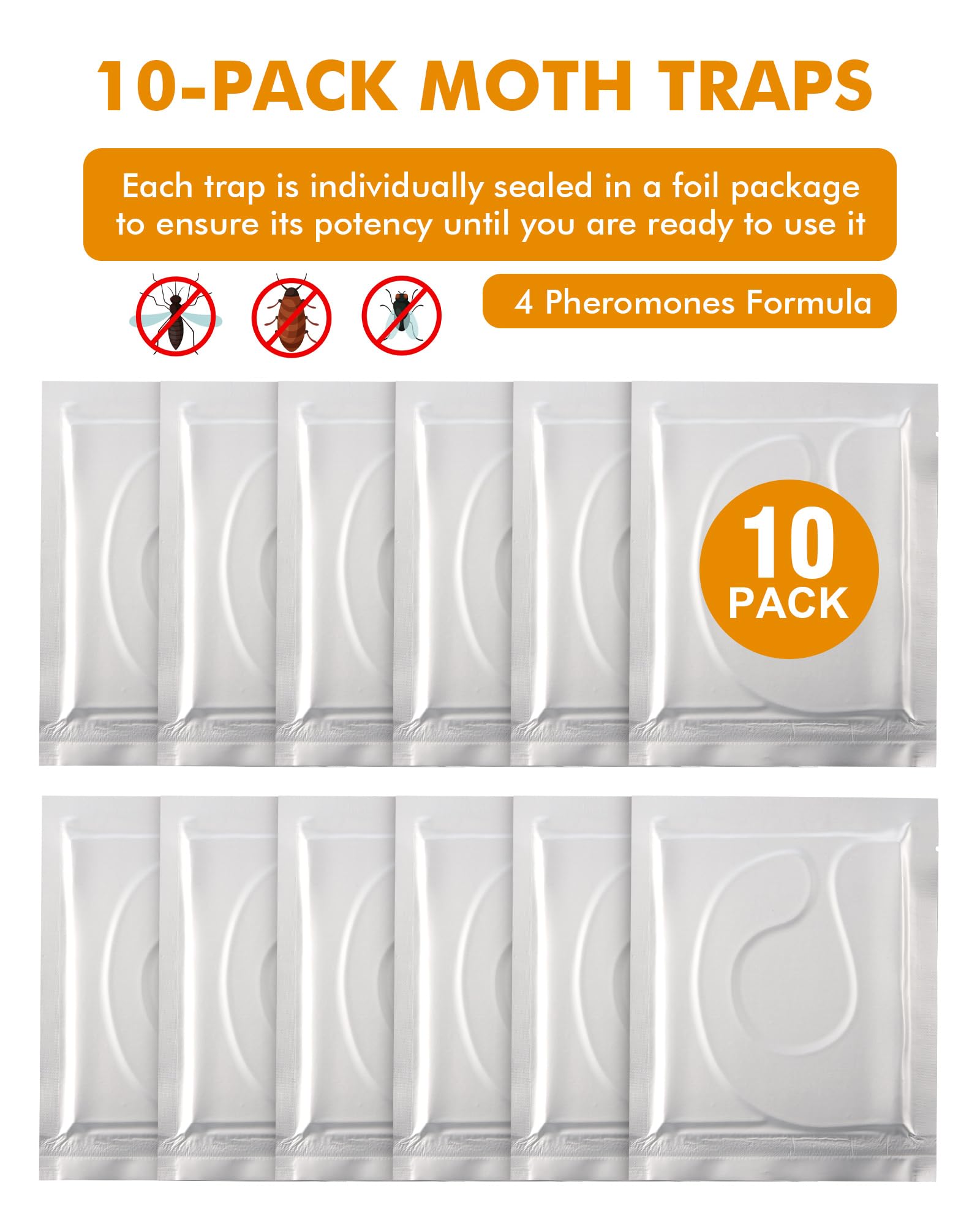 Litfurward traps come in foil packaging for freshness and easy setup.