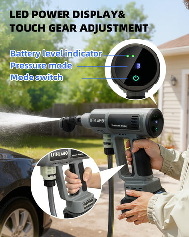 Lithlabo foam cannon attachment for sudsy car washing.