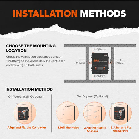 Litime installation kit for mounting and wiring the MPPT controller.