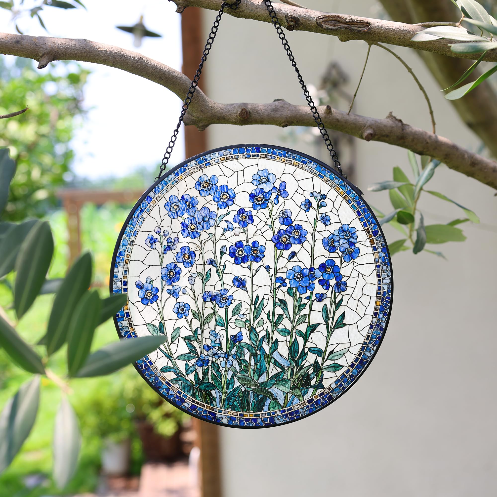 LITIVY versatile stained glass decor blends rustic and modern styles