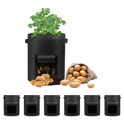 LITLANDSTAR 15-gallon grow bag top view showing ample room for deep roots