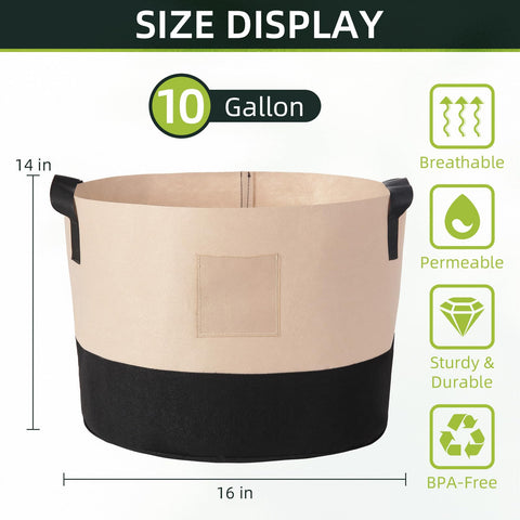 LITLANDSTAR bag made from thickened felt fabric for durable, reusable planting.