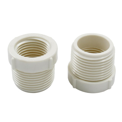 Litoexpe 10-pack of PVC threaded connectors ready for projects.