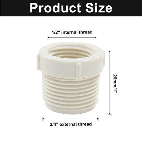 Litoexpe PVC threaded fittings close-up show durable male and female threads.