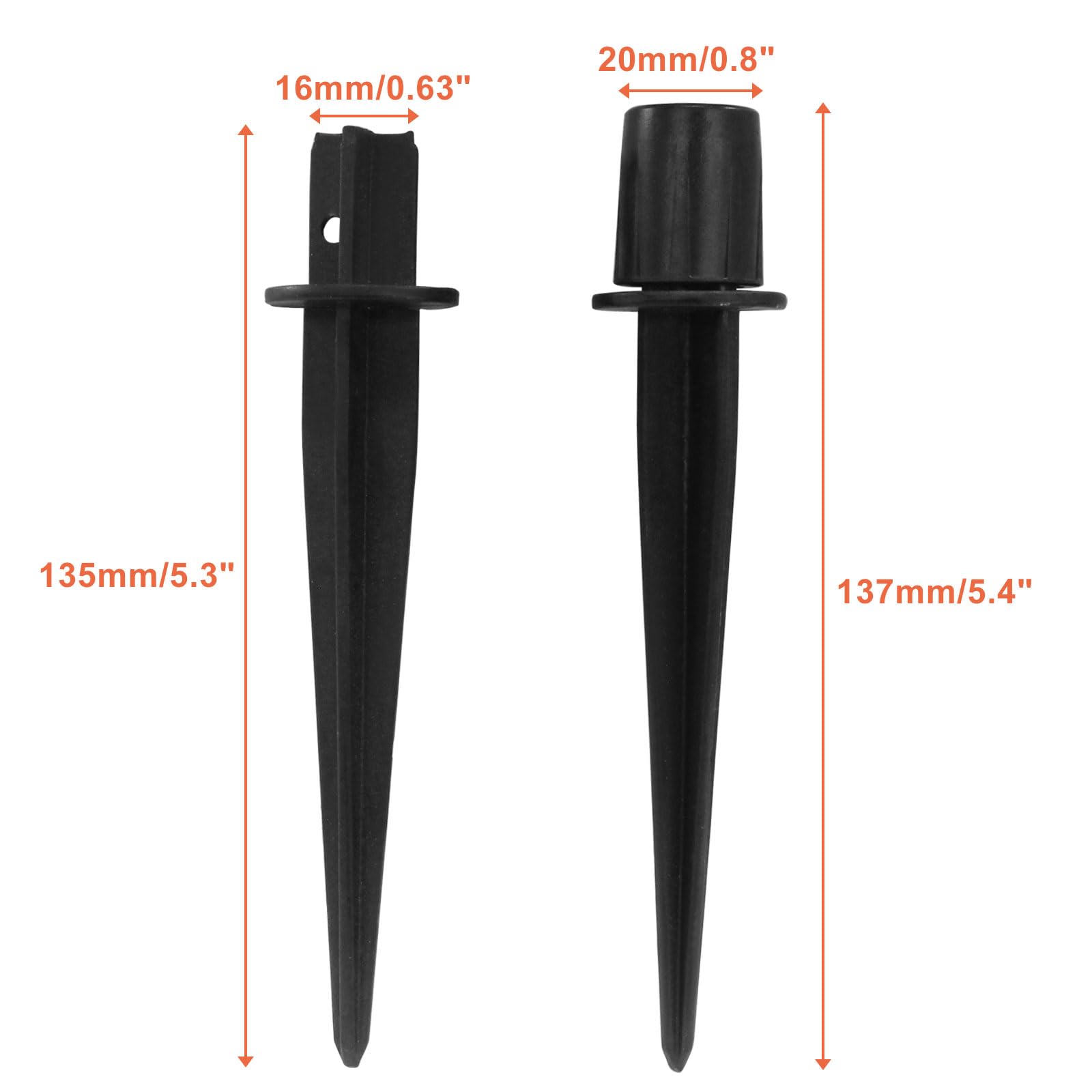 Close-up of Litoexpe replacement ground spike for secure fixture mounting
