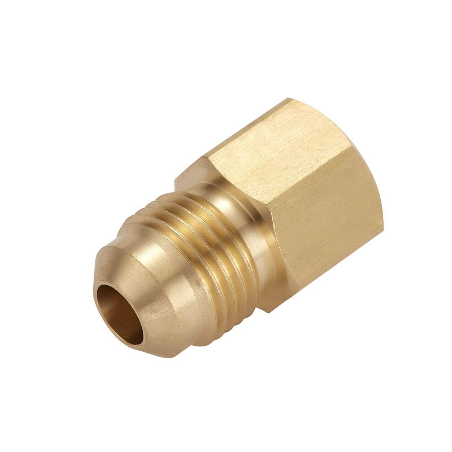 LitOrange 3/8 in flare to 1/2 in female NPT pipe for reliable female connections.