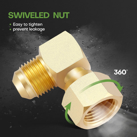 LitOrange easy-installation brass elbow supports flexible propane line setups.