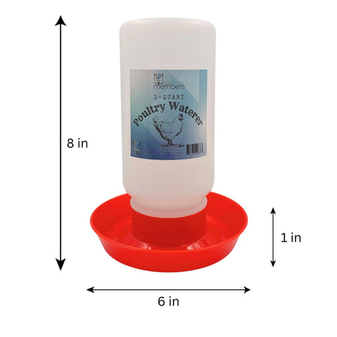 Little Family Members chick drinker twist-on design shown for quick setup.